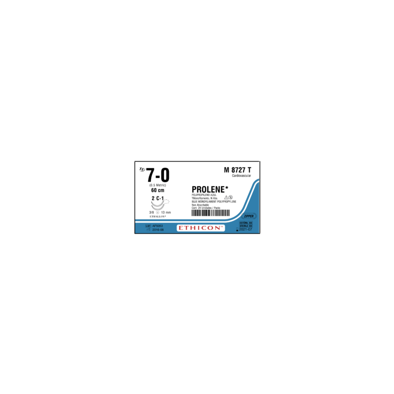 PROLENE*BLUE7-0 60CM (2)C-1MST C/24