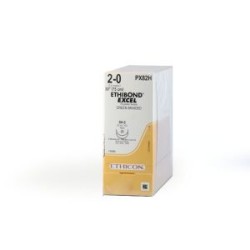 ETHIBOND 2-0, AGUJA SH-2, 1/2 CIRC. AHUSADA D/A DE 20MM (PARCHES DE TEFLON FIRMES), C/36