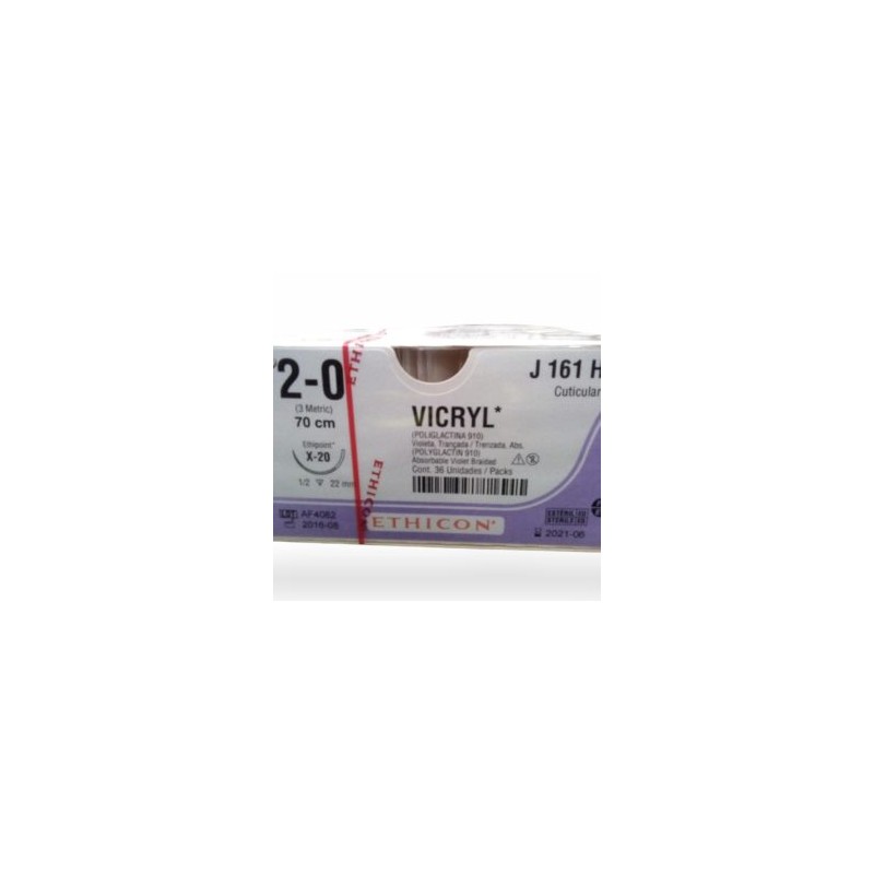VICRYL INCOLORO 2/0 AG X-20 C/36