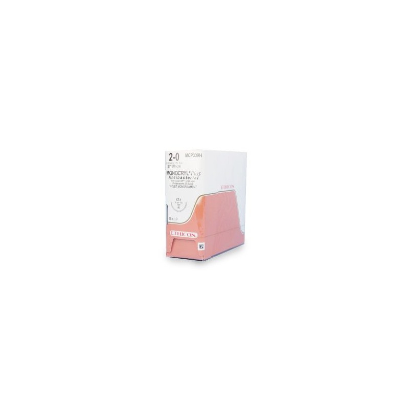 MONOCRYL PLUS 2/0 AG CT-1 ½CIRC C/36