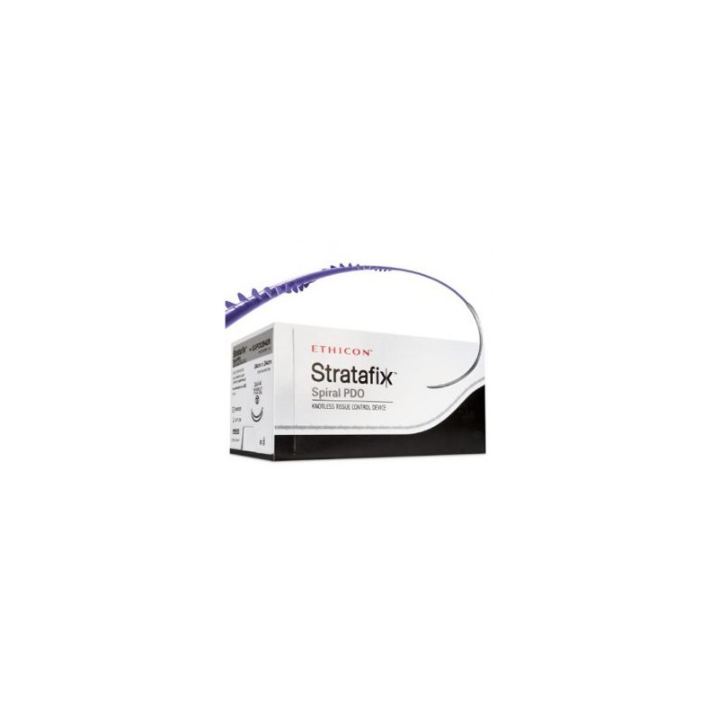 SUTURA STRATAFIX BIDIRECCIONAL PDS 1, AG CT-1 AHUSADA 1/2 CIRC. DE 36 MM, HEBRA 14 X 14 CM, CAJA C/12