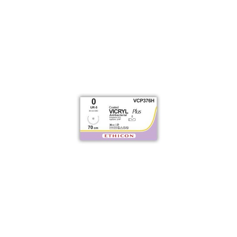VICRYL PLUS 1/0 UR-5 70 CM. C/36