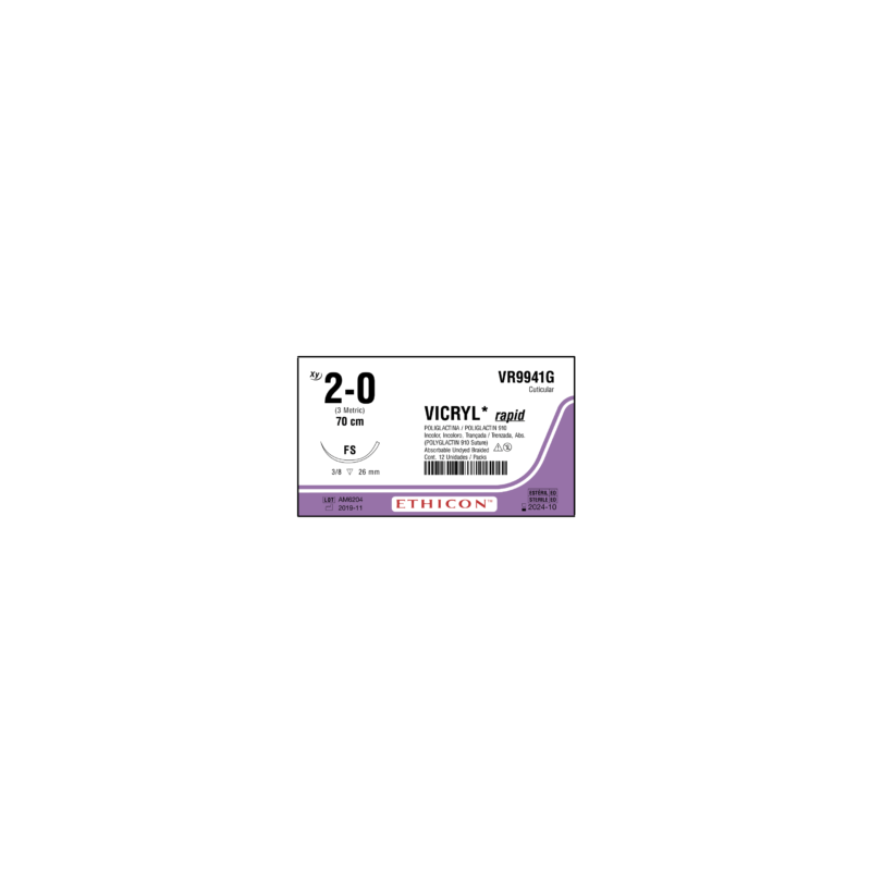 VICRYL* RAPID UND 2-0 70CM 1FS C/12