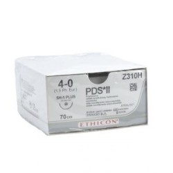PDS II VIOLETA 4/0 AG SH-1, 1/2 CIRC AHUSADA 22 MM, HEBRA 70 CM C/36