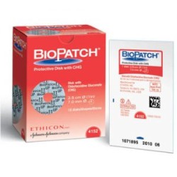 APOSITO BIOPATCH DISCO 1″ CON ORIFICIO CENTRAL DE 7 MM (21 FR). CAJA C/10