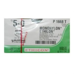 ETHILON 5/0 AG NG 45CM PS-3 C/24