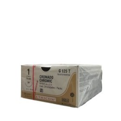 CATGUT CROMICO 1 AG SH AHUS C/24