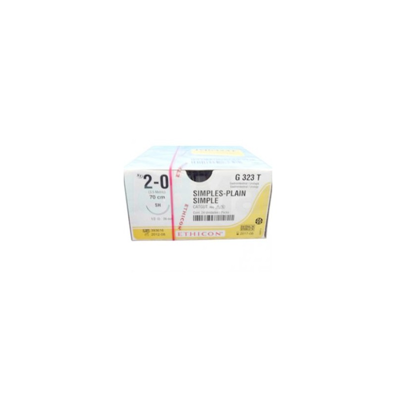 CATGUT SIMPLE 2/0 AG SH 1/2CIRC C/24