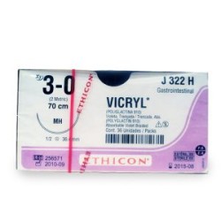 VICRYL 3/0 MH 1/2 CIRC AHUSADA C/36