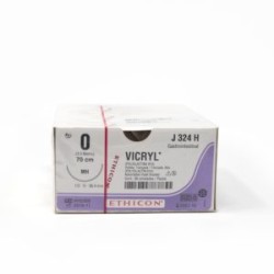 VICRYL 1/0 AH MH 1/2 CIRC AHU C/36