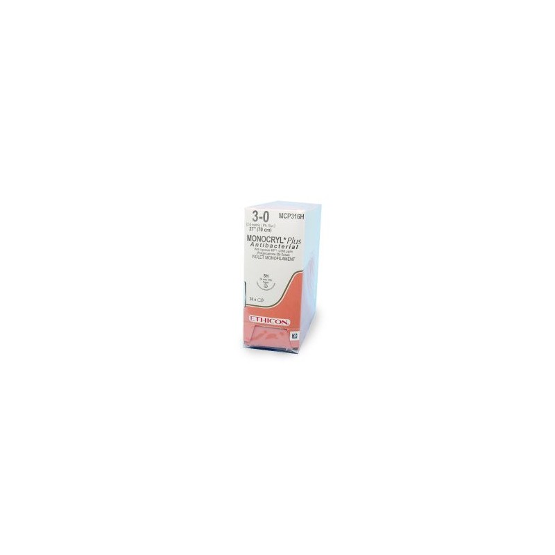 MONOCRYL PLUS 3/0 AG SH ½ C/36