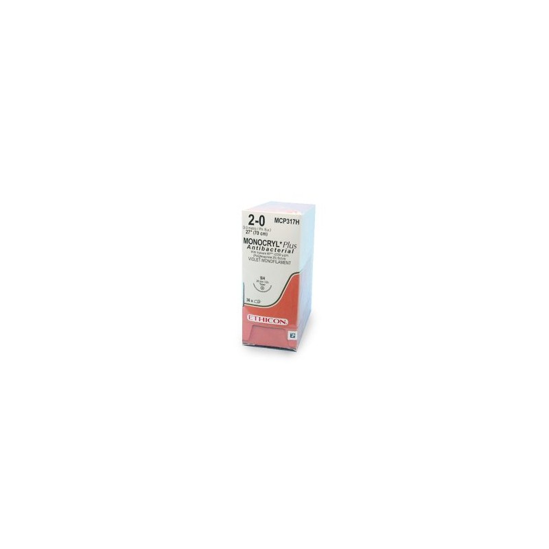 MONOCRYL PLUS 2/0 AG SH CIRC C/36