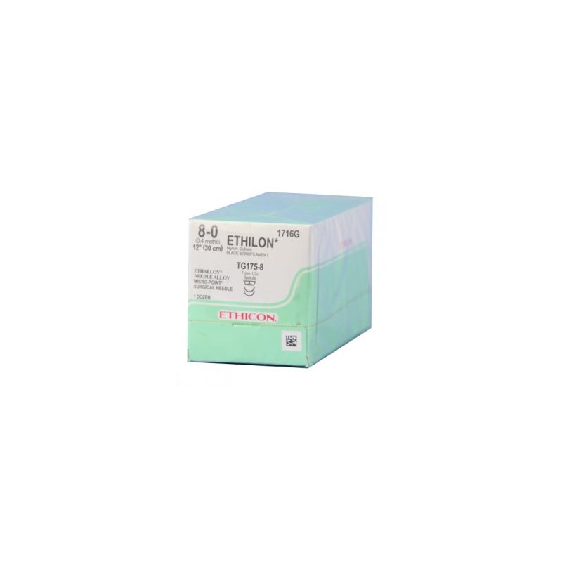 ETHILON 8/0 AG TG-175-8 D/A C/12