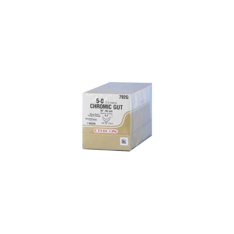 CATGUT CROMICO 5/0 AG 3/8 13 MM C/12