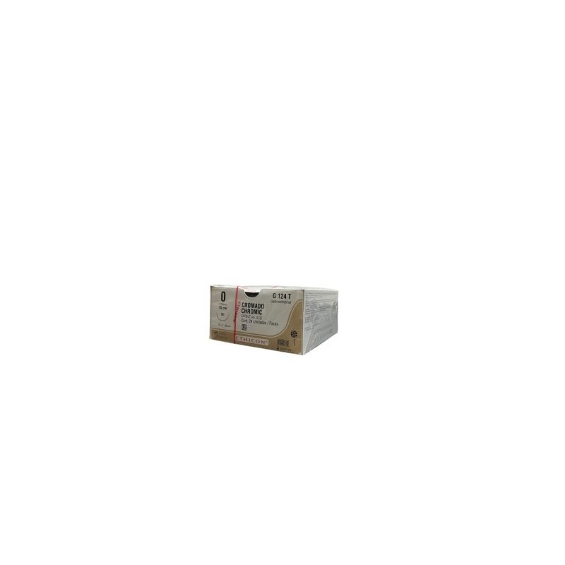 CATGUT CROMICO 1/0 AG SH AHUS C/24
