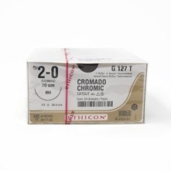 CATGUT CROMICO 2/0 AG MH AHUS C/24