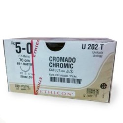 CATGUT CROMICO 5/0 AG RB-1 C/24