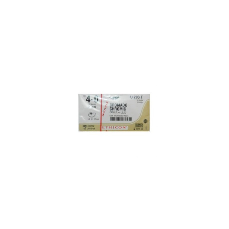 CATGUT CROMICO 4/0 AG RB-1 C/24